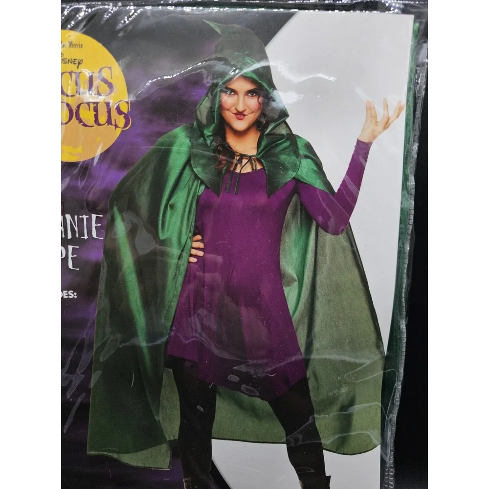 Hocus Pocus‎ Halloween Costume Winifred Sanderson's Cape W/ Hood Adult One Size - Picture 5 of 8